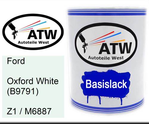 Ford, Oxford White (B9791), Z1 / M6887: 1L Lackdose, von ATW Autoteile West.